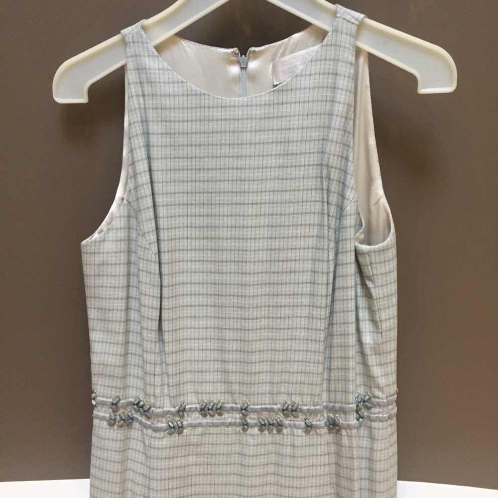 Beaded Badgley Mischka plaid midi dress - Picture 3 of 7